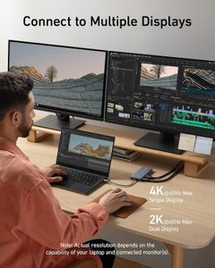 Anker 11-in-1 USB-C Hub Docking Station – Dual Monitor, 4K HDMI, 85W PD, Ethernet
