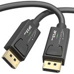 KabelDirekt – 8K DisplayPort Cable 2.0 – 2m – DP 2.0 cable with special A.I.S. shielding for gaming PCs/gaming laptops and high resolution 4K / 8K or super fast 144Hz, 240Hz or 360Hz