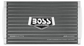 Boss Audio 3000W Armor Monoblock Class D 1 Channel Stable Amplifier with Remote Subwoofer Level Control