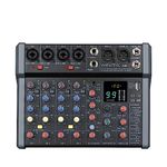 Weymic A80 Professional Mixer for Recording DJ Stage Karaoke Music Application w/ 99 DSP Effect USB Drive for Computer Recording Input, XLR Microphone Jack, 48V Power for Professional (8-Channel)