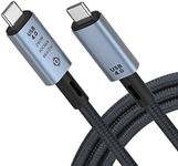 USB4 Cable 240W PD, USBC to USBC Thunderbolt 4 Cable, 8K@60HZ USB C Thunderbolt Cable, 40Gbps USB-C Monitor Cable, Charger Cord 1m Braided for MacBook Laptop Phone Steam Deck USB C Dock