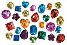 Darice Big Bling Shapes Gem Value Pack Rhinestones, Multicolor