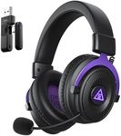 EKSA E900WT Wireless Gaming Headset for PC Ps5 Ps4, 2.4 Ghz USB&Type-C Gaming Headphones with Microphone, 30ms Latency, 80H Battery Bluetooth Headphones for Switch, Laptop, Mobile, Mac