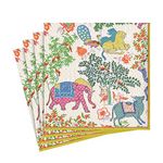 Caspari Les Jardins De Mysore Luncheon Napkin, Multi-Color