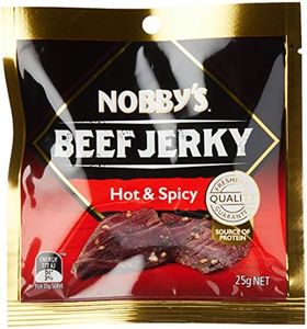 Nobbys Beef Jerky Hot and Spicy Bits 12 Pack, 12 x 25g