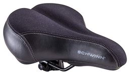 Schwinn Comfort Bike Seat for Men and Women, Commute Gateway, Replacement Saddle Fits All Adult Bikes with Standard Seatpost, Foam Saddle, Black