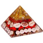 TREEMAISON Maha Laxmi Pyramid (2.7 inch) | Crystal Pyramid for Positive Energy, Wealth, Meditation, Money, Health, Good Luck | Feng Shui & Vastu Correction | Office, Home Décor, Gift, Study Table