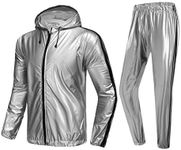 MulYeeh Weight Loss Sweat Suit Heavy Duty Full Zip Sauna Suit Fitness Exercise Gym Jacket Pant Workout Suits for Men Women