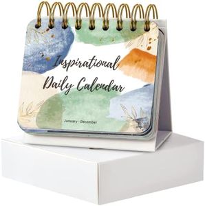 Planrage Motivational & Inspirational Daily Calendar - Flip with Quotes, 5.5'' x 4.8'', Undated Perpetual Office Desk Decor, Accessories, Standing Calendar, Gifts for Women (PRTXSMSKSJTL)