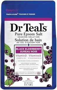 Dr Teal's Pure Epsom Salt Soak, Black Elderberry with Vitamin D, 3 lbs (Packaging May Vary)