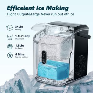 EUHOMY Nugget Ice Maker – Countertop Chewable Ice Machine