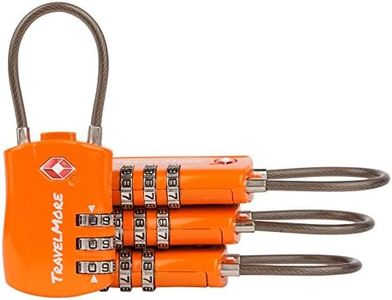 Cadenas de Voyage à Combinaison certifié TSA pour valises et Sacs à Dos - Paquet de 4 Cadenas TSA Orange