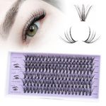 Cluster Lashes 120 Pcs Individual Lashes DIY Eyelash Extensions 10-16mm Length Reusable Soft Fluffy False Eyelashes Super Thin Band Lash Extensions Lash Clusters for Makeup at Home - 30D