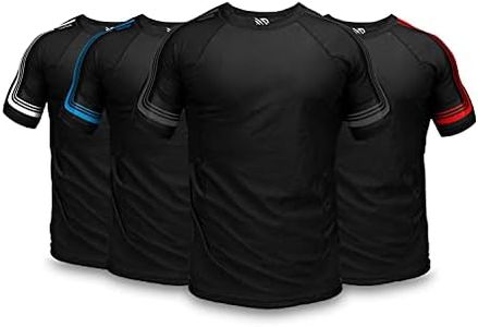 Sanabul CORE Short Sleeve Compression Training Rash Guard for MMA Wrestling No Gi | Jiu Jitsu BJJ Rash Guard for Men (AllBlack/Black, Large)