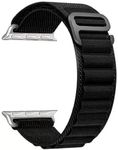 MELFO Smart Watch Strap Nylon Loop Compatible with Boat Wave Elevate 3 Smart Watch - Sports Hook Band - Black