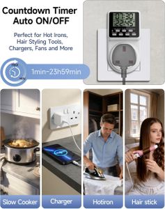 ORIDGET 24-Hour Digital Timer Plug – Programmable Socket Switch