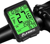 Bike Computer Wireless Speedometer IPX7 Waterproof IPX7 Waterproof with LCD Backlight Bicycle Odometer LCD Screen and Automatic Sleep Function Cycling Computer Universal for Children and Adults