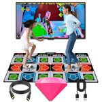 Damcoola TV Dance Mat Games - Wireless Music Electronic Dance Mat Fun Dance Fitness Games for Kids, Christmas and Boys and Girls Birthday Gift Ideas, Silver Gray