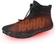 Fovolat Barefoot Hiking Boots | Wide Box Toe Shoes for Men - Wide Toe Box Waterproof Stylish Slip Resistant Fitness Walking Jogging Sock Sneakers Travel Lightweight Barefoot Black