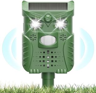 Repellente Gatti Ultrasuoni Solare IP44 Impermeabile a Frequenza Regolabile per Allontanare 4 Modalità Regolabile Repeller Animali Ultrasound Repellente per Uccelli, Cani, Gatti, Topi, Volpi