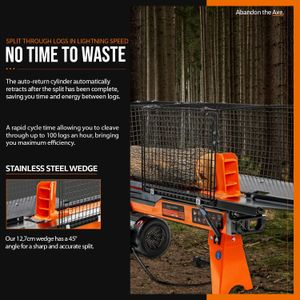 SuperHandy Electric Log Splitter – 6 Ton Heavy Duty Wood Cutter