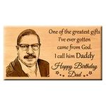 Giftanna "Happy Birthday Customized Gift Engraved Wooden Photo Frame | For Mom, Dad, Wife, Husband, Girlfriend, Friends - (9X7 Inches, Brown), Tabletop Rectangular