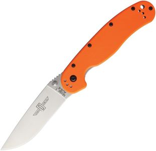 Ontario 8848ORANGE G-10 Rat 1 Linerlock Folding Knife Pocket Folder