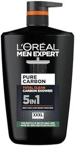 L’Oréal Paris Men Expert Pure Carbon, 5 in 1 Shower Gel, For Face, Body, & Hair, 1L