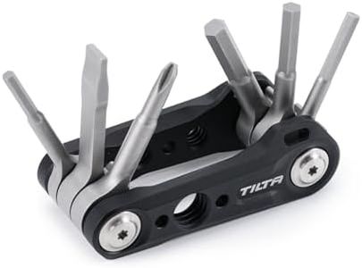 Tilta Multifunctional Mini Tool Kit, 6 in 1 Folding Tool Set with 6 Wrenches, Screwdriver for Camera Rig, Robust and Portable, Black TA-MMT-B