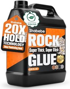 Shabebe Rock Glue for Landscaping 1 Gallon, Ultra-Stick Mulch Glue Gravel Binder & Stone Adhesive, 100% Water-Permeable Pea Gravel Stabilizer, Long-Lasting Rock Glue for Paths, Patios & Borders