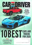 CAR AND DRIVER Magazine (January, 2020), 10 BEST CARS AND TRUCKS FOR 2020, Porsche 911 vs Mercedes-AMG GT