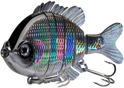 BASSDASH SwimPanfish Multi Jointed Panfish Bluegill Swimbaits Hard Topwater Bass Lures Fishing Lure Crank Saltwater 3.5in/0.85oz