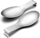 INKULTURE Stainless Steel Spoon Rest for Home & Kitchen, Pack 02 Pcs | Extra Large | Spatula Ladle Holder | Spoon Rest Holder