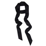 Women's Satin Belt 5 cm x 195 cm Band Imitation Silk Long Scarf Dress Waistband Hat Accessories, black, 5cm*195cm