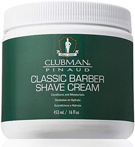 Clubman Pinaud Classic Barber Shave Cream, Moisturizing and Conditioning for Smooth Shave, Professional Quality for All Beard Types, 16 fl oz, 1-pack