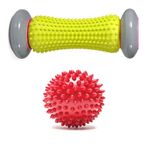 Bodylastics Foot Massage Roller & Spike Foot Massage Ball Plantar Fascilitis Relief Products Ergonomic Designed for Total Body Massage