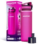 AQUAPHOR City Bottle 500ml Pink | Travel Water Bottle with Activated Carbon Filter | Filters Chlorine & Impurities | Made of Tritan & BPA-Free | Stay Hydrated On the Go!