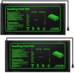 RooTrimmer 2 Pack Plant Heating Mat for 1020 Seedling Trays, 20W Waterproof Heating Pads for Seeds Germination and Microgreen Trays Thick and Reusable Gardening Gifts