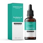 Herborganic - Eucalyptus Oil - 100ml - Therapeutic Grade - Pain Relieving & Anti-Inflammatory Oil for Clear Brating, Immune Support & Wound Healing - for Skin Related Treatment