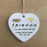 the sticker studio ltd Friends Tv Show Be There For You Heart Quote Ceramic Heart Shape Plaque Gift Sign cr14