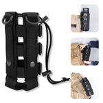 BUENTYA Tactical Water Bottle Pouch Molle Bottle Holder Waterproof Kettle Bag Holder Adjustable Webbing Water Bottle Bags Water Bottle Holder Bag with Drawstring for Hiking Camping Travel Sports