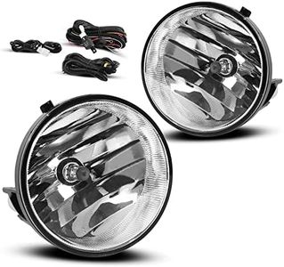 AUTOSAVER88 Fog Lights Compatible with 2005-2011 Tacoma 2007-2012 Tundra 2004-2006 Solara Fog Light Replacement,with 12V 42W H10 Bulbs, Wiring Harness and Switch,Clear Lens