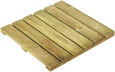 HMWD Composite Wooden DECKING Tiles DIY Thick Hardwood Flooring Deck, Anti-Corrosion Instant Balcony,Garden, Patio, ROOF Terrace ETC Flooring Deck Non-Slip DECKING Boards - 450 X 450 MM (Pack of 4)