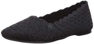 Skechers Women's Cleo Honeycomb, Black, 8 W US