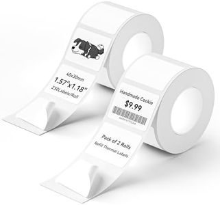 NIIMBOT Thermal Label 2 Rolls Set Home School Office Storage and Organization for NIIMBOT B1 B21 B3S Label Maker (40 * 30White*2)