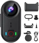 toberto 4K Thumb Action Camera, Mini Body Camera with WiFi, Magnetic Wearable 150° Hands-Free Recording POV Camera, EIS Stabilization, Waterproof, 64GB, Mount Anywhere for Sports Vlogging (Black)