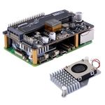 GeeekPi P33 M.2 NVME M-Key PoE+ Hat for Raspberry Pi 5, with Official Raspberry Pi 5 Active Cooler, Support M.2 NVMe SSD 2230 2242 2260 2280