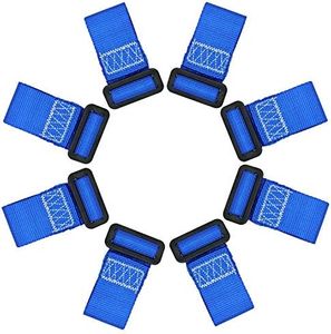 Rainbow Craft Ninja Warrior Slackline Buckle Straps - 8pc Removable Hanging Loops for Ninja Obstacle Course Training, Attaching Ninja Obstacle Accessories - Durable Buckle Straps - Blue Color