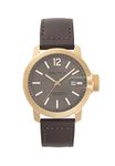 Nautica Men's Sydney Stainless Steel Japanese-Quartz Watch with Leather Calfskin Strap, Brown, 22 (Model: NAPSYD005)