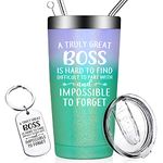 DOEARTE Boss Gifts for Women - A Truly Great Boss is Hard to Find - Boss Day Appreciation Christmas Gifts for Boss, Bosses, Employees, Leader, Manager, Women - Boss Tumbler 20oz